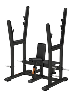 Precor Discovery Olympic Shoulder Press Bech with Storage DBR 507