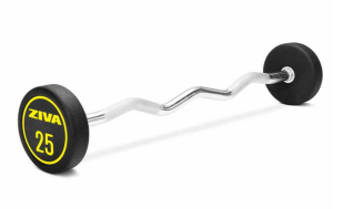 Ziva XP Urethane EZ Curl Barbell 45 kg ZXP-BCPU-8137